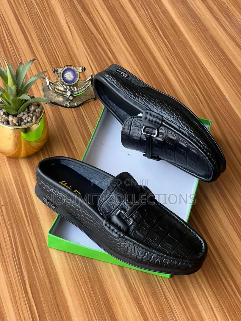 Salvatore Ferragamo Croc Skin Half Shoe