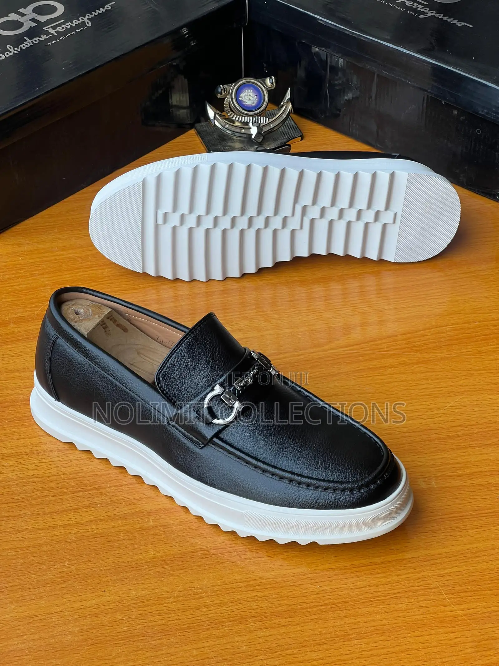 Salvatore Ferragamo Loafers With White Platform Soles