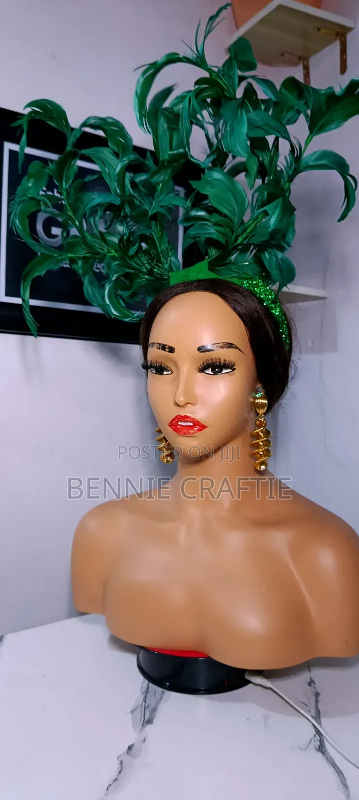 Green Fascinator