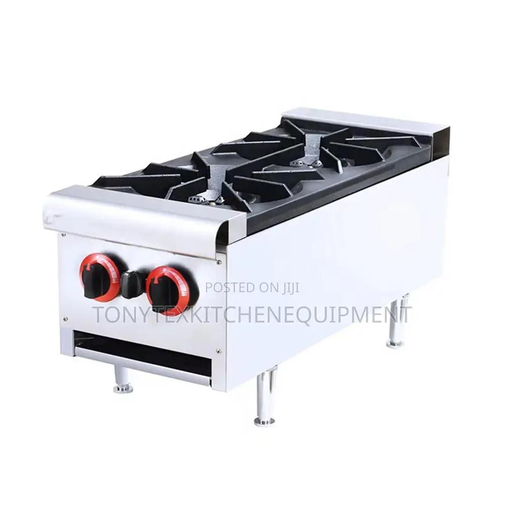 Commercial Table Top 2 Burner Gas Stove – Heavy Duty Restaurant Cooker
