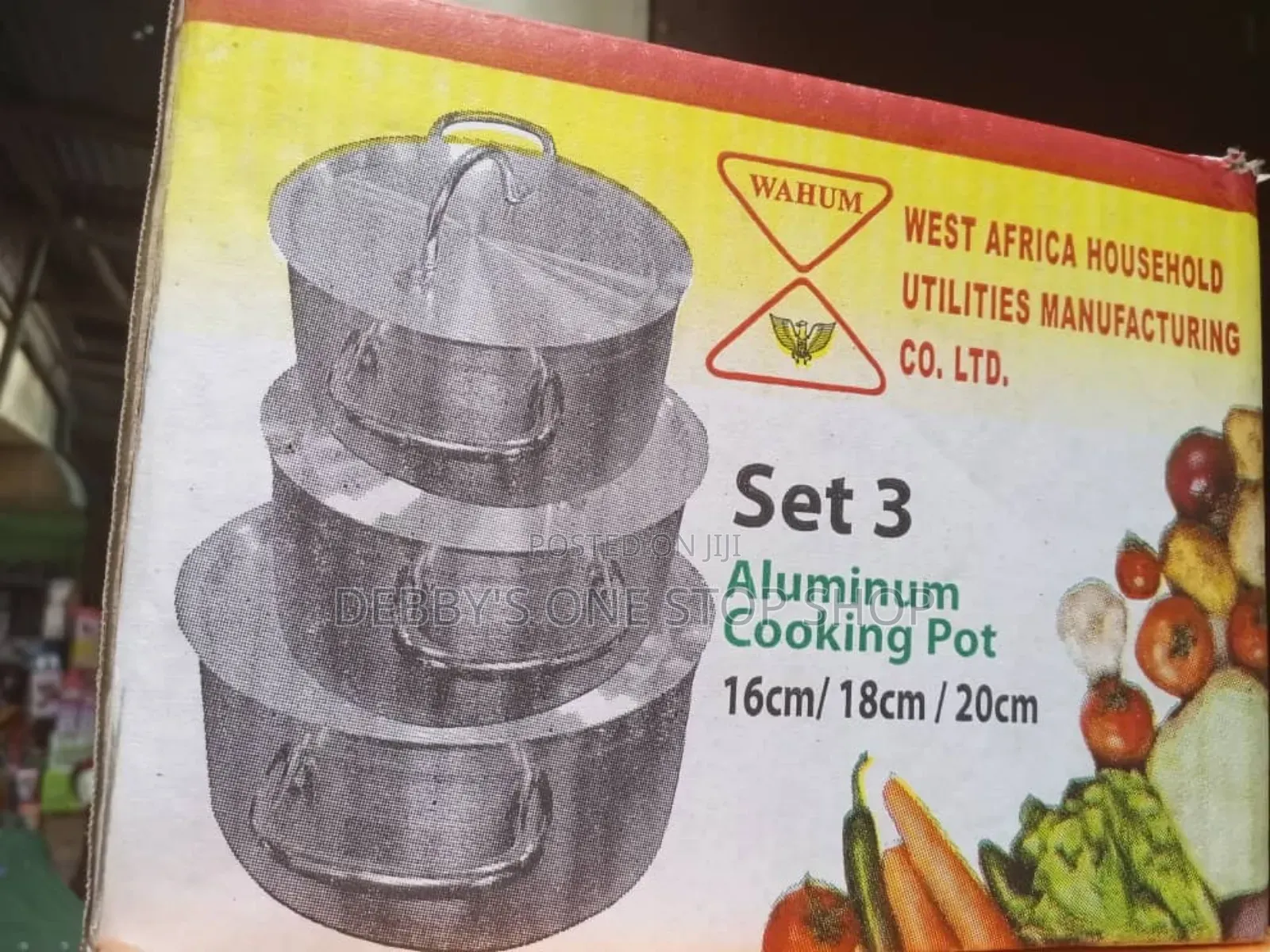 3 Set Aluminium Ghana Pot