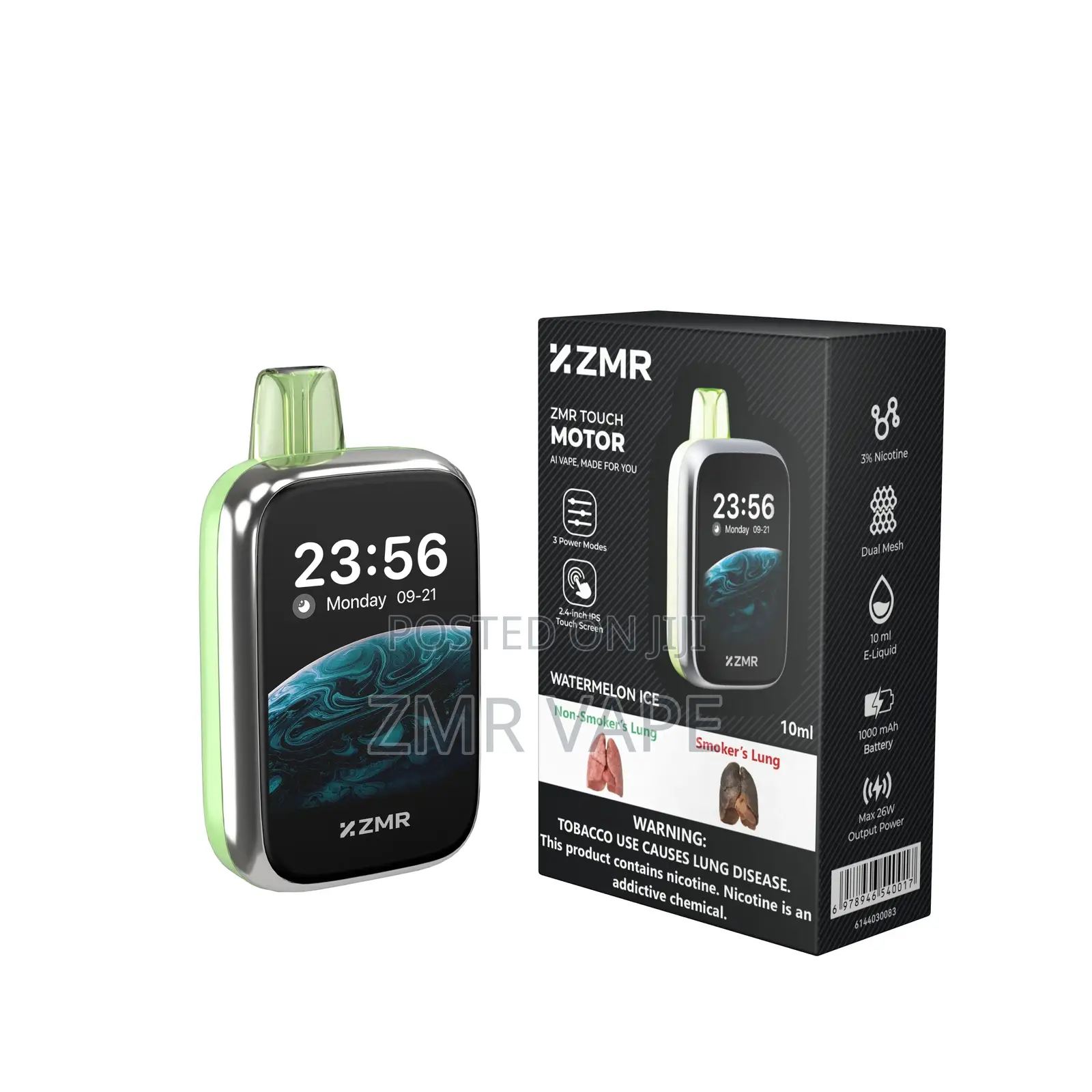 ZMR Motor 30000puffs,Vape With Social App 2.4" Touch 1000mah,Shisha