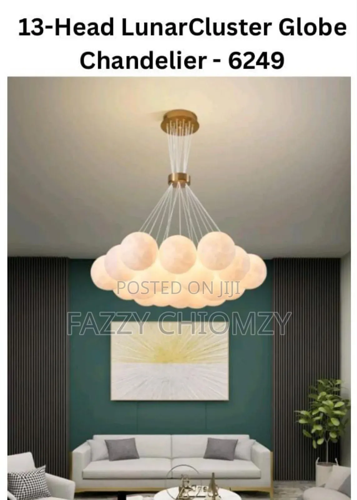 13head Luner Cluster Globe Chandelier