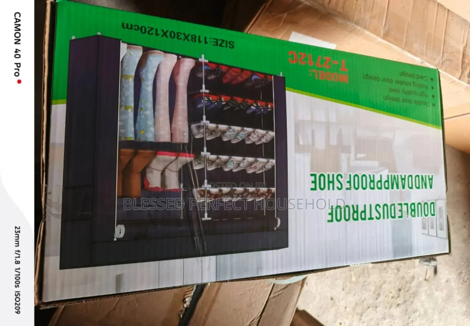 Mobile Double Dust Proof Shoe Rack
