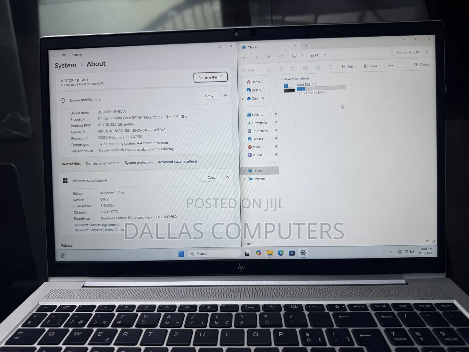 Laptop HP EliteBook 850 G8 16GB Intel Core i5 SSD 256GB