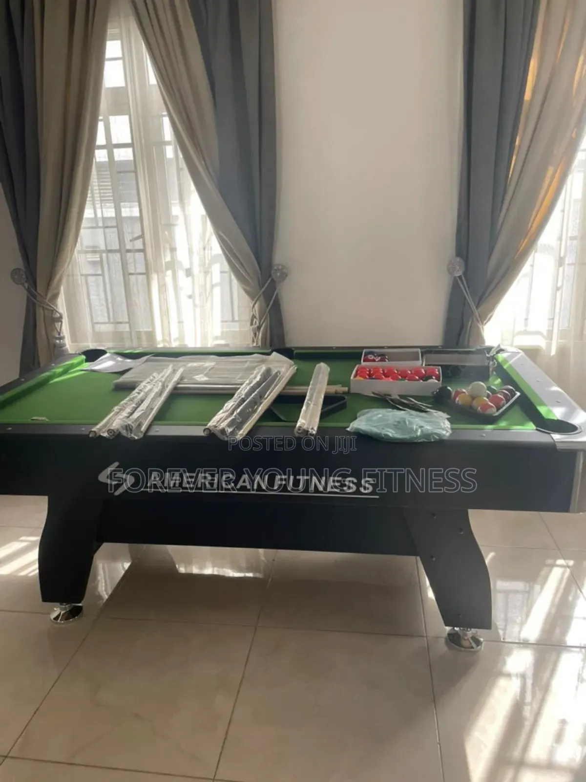 7ft and 8ft Snooker Table With Double Accessories