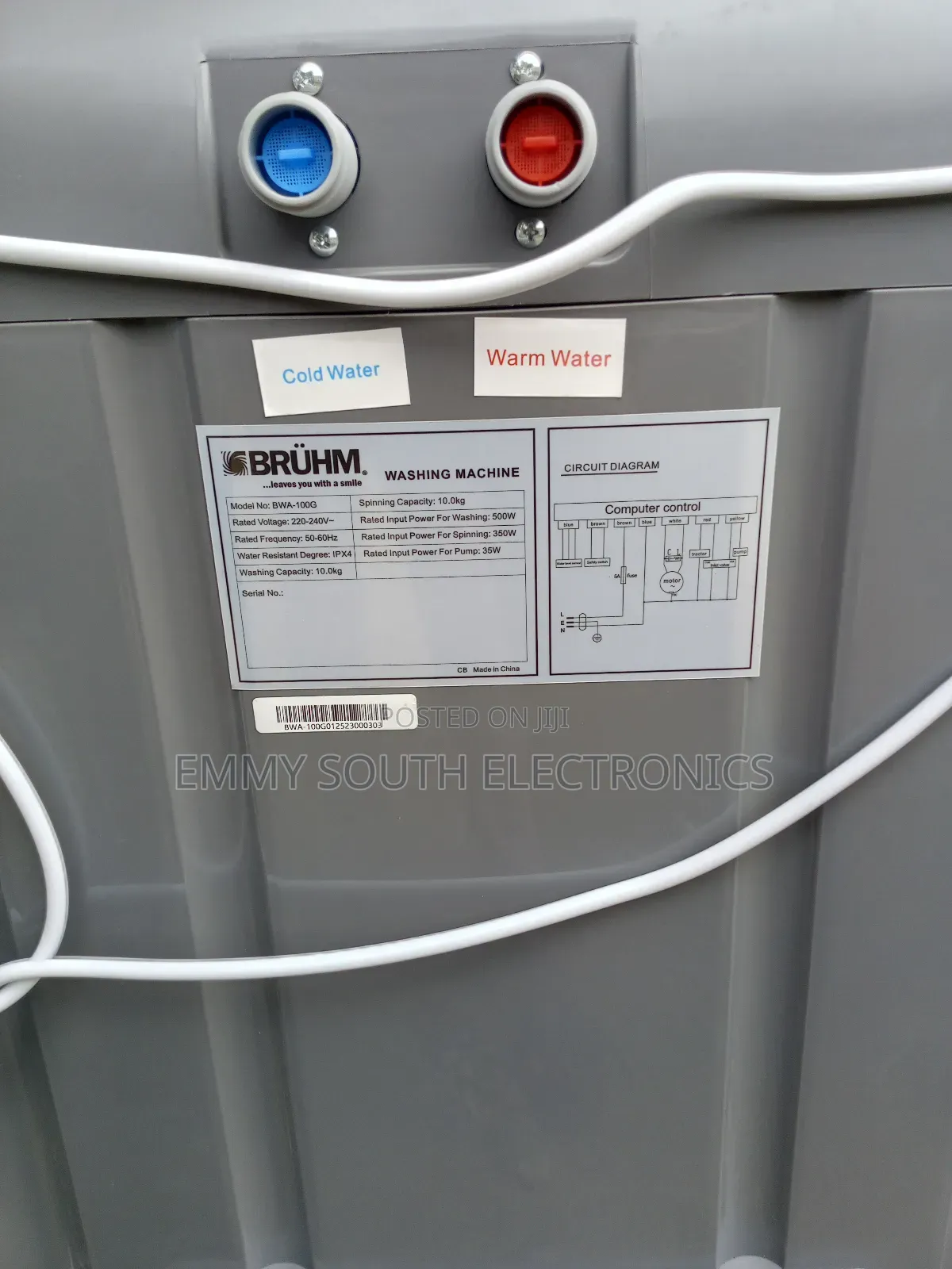 Bruhm Smart Automatic Washing and Spin Machine 50 / 60 Hz 10 Kg