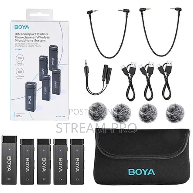Boya By-w4 Ultracompact 4-person Wireless Microphone System