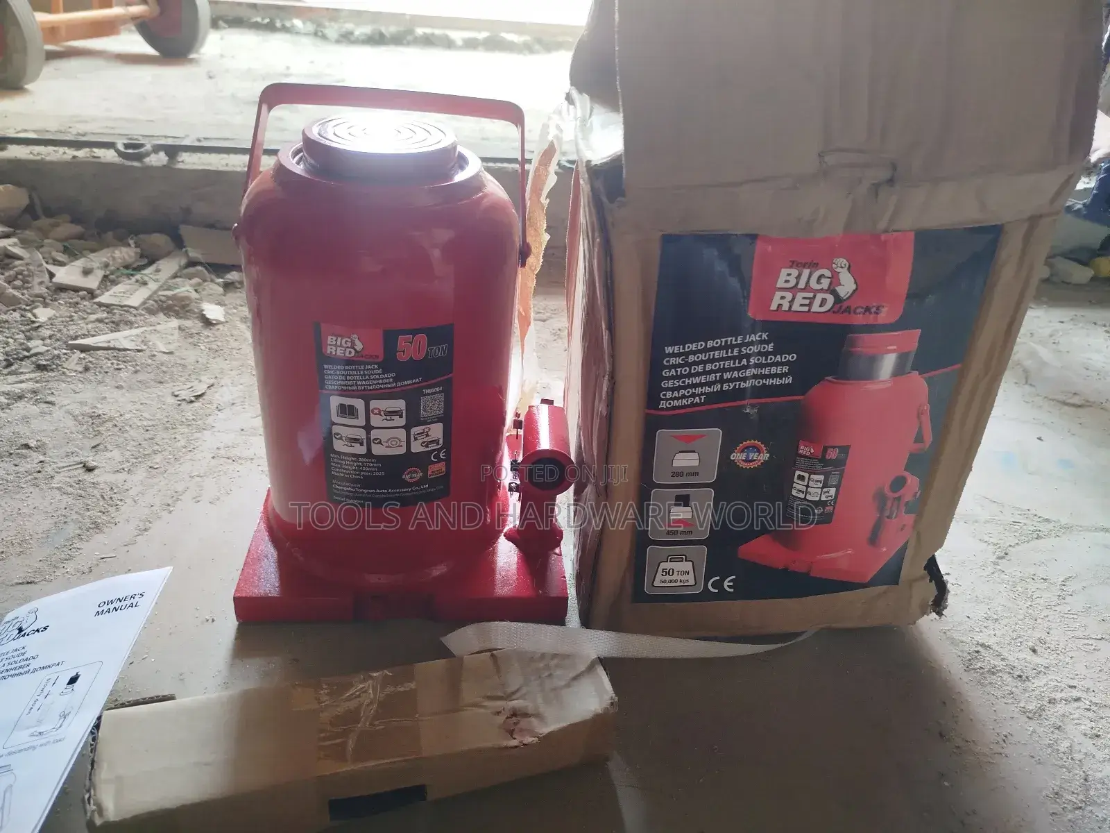 Big Red Bottle Jack 50ton