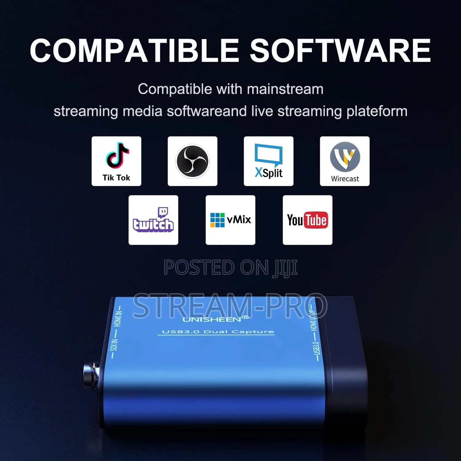 Unisheen Uc3300hs Dual Sdi Hdmi Video Capture Box 1080p