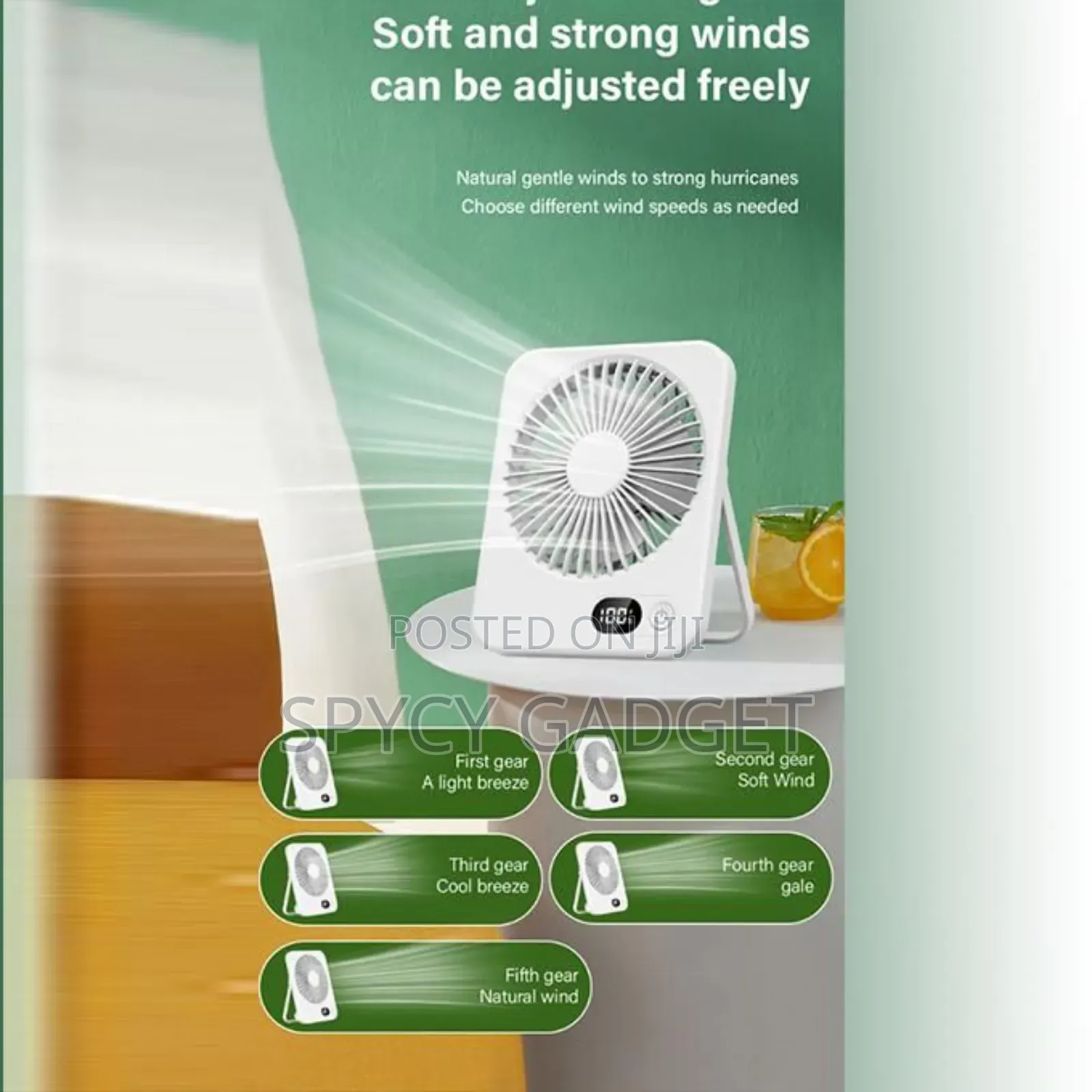 Rechargeable Desktop Air Cooler Fan