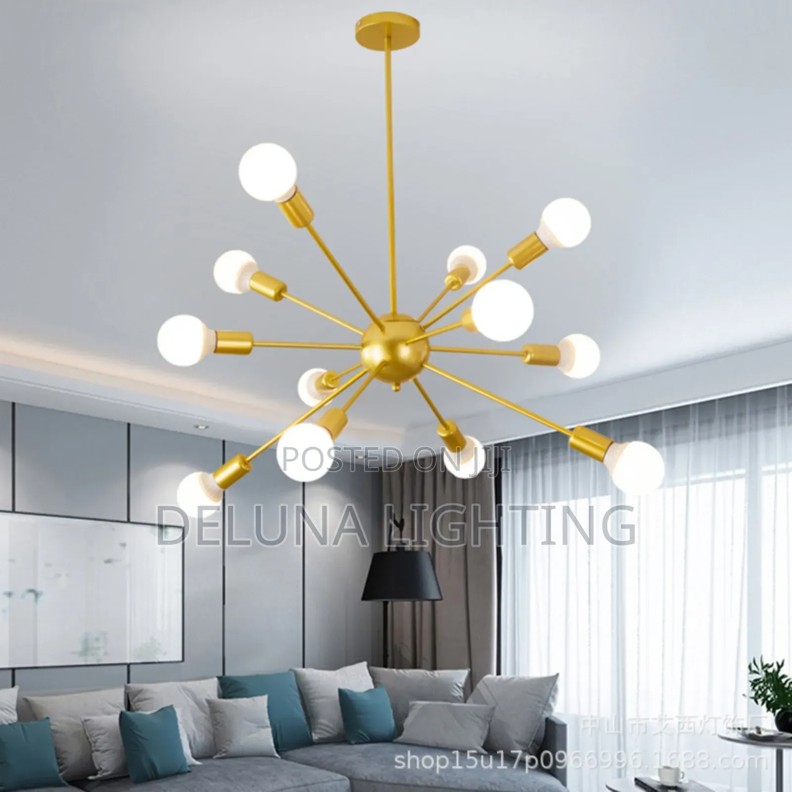 Modern Elegant Sputnik LED Ceiling Chandelier – Stylish Nordic Design
