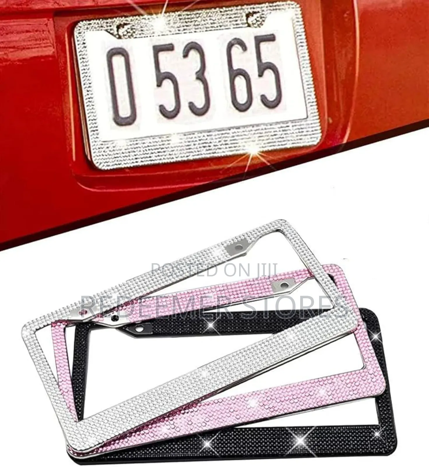 Car Shiny Plate Number Cover