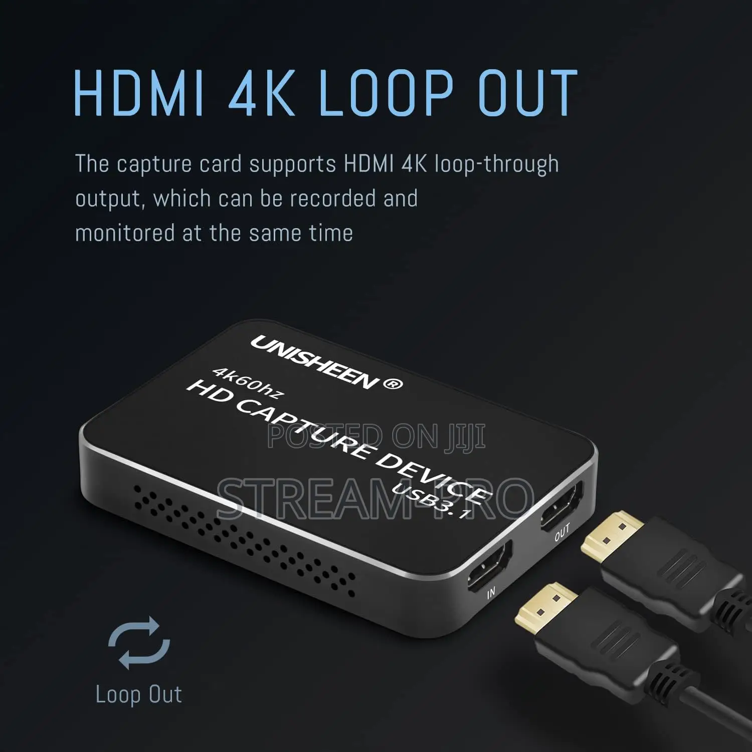 Unisheen Uc2500h 4k60 Hdmi Video Capture Box Loopout
