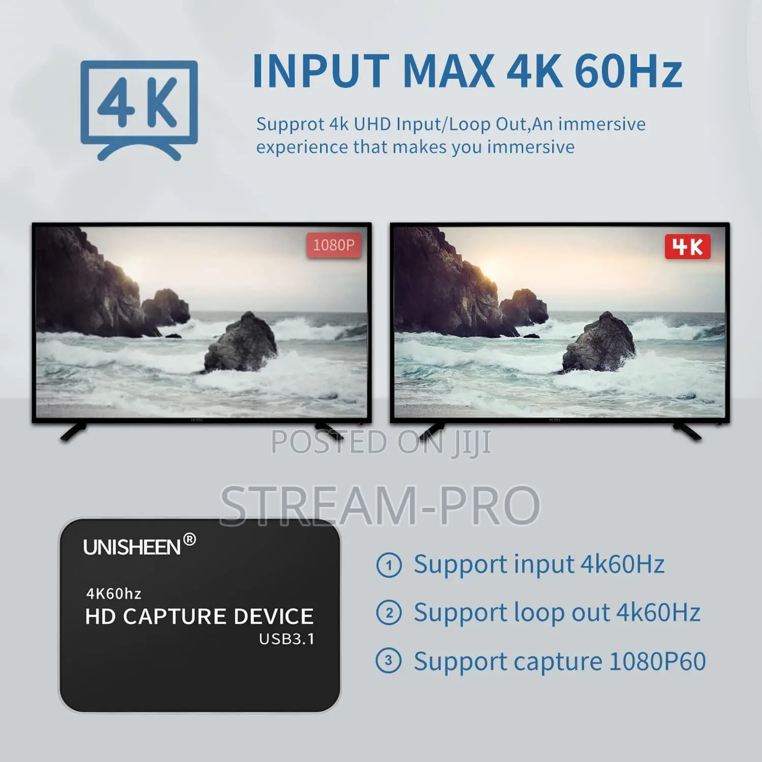Unisheen Uc2500h 4k60 Hdmi Video Capture Box Loopout