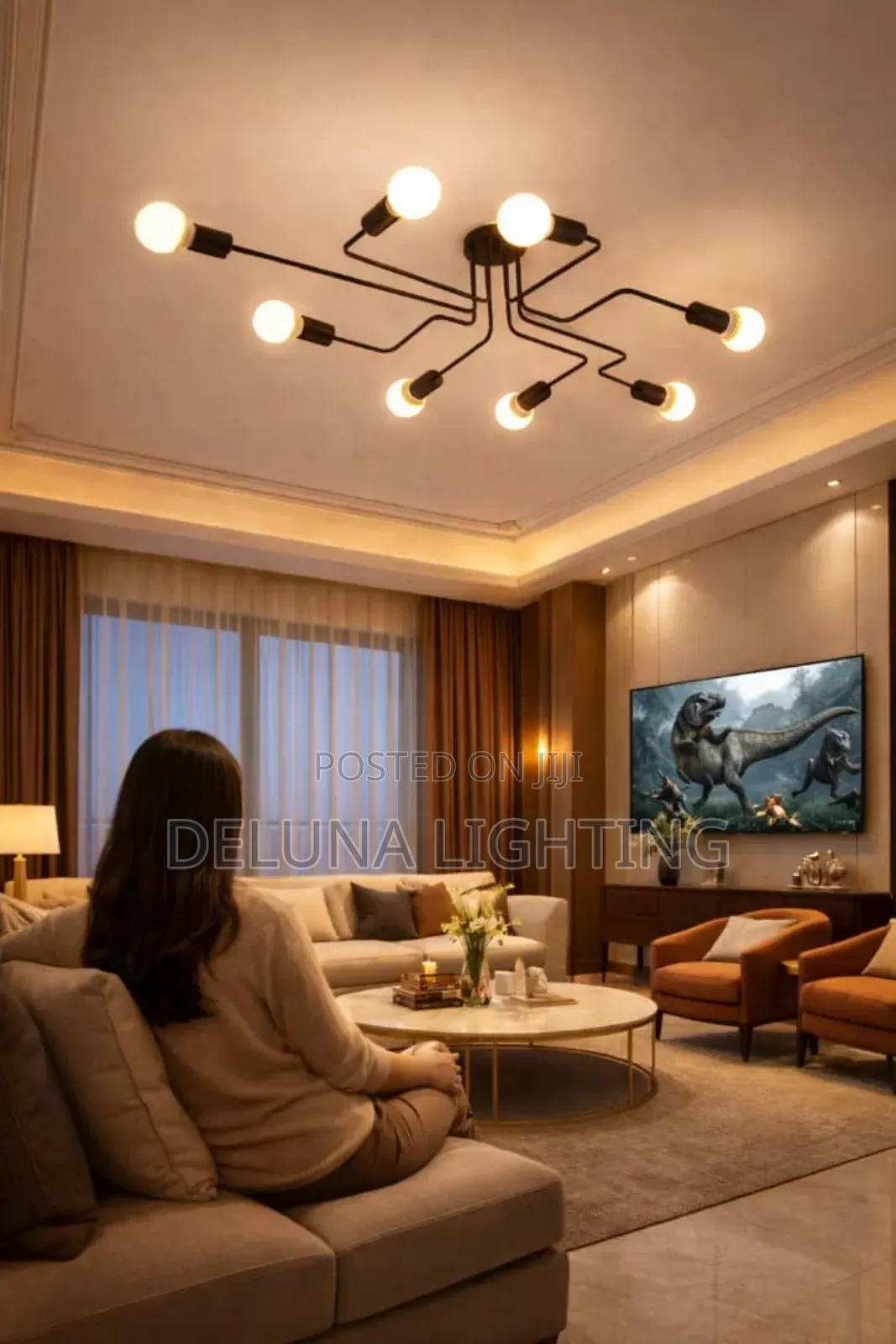 Modern Elegant Sputnik LED Ceiling Chandelier – Stylish Nordic Design
