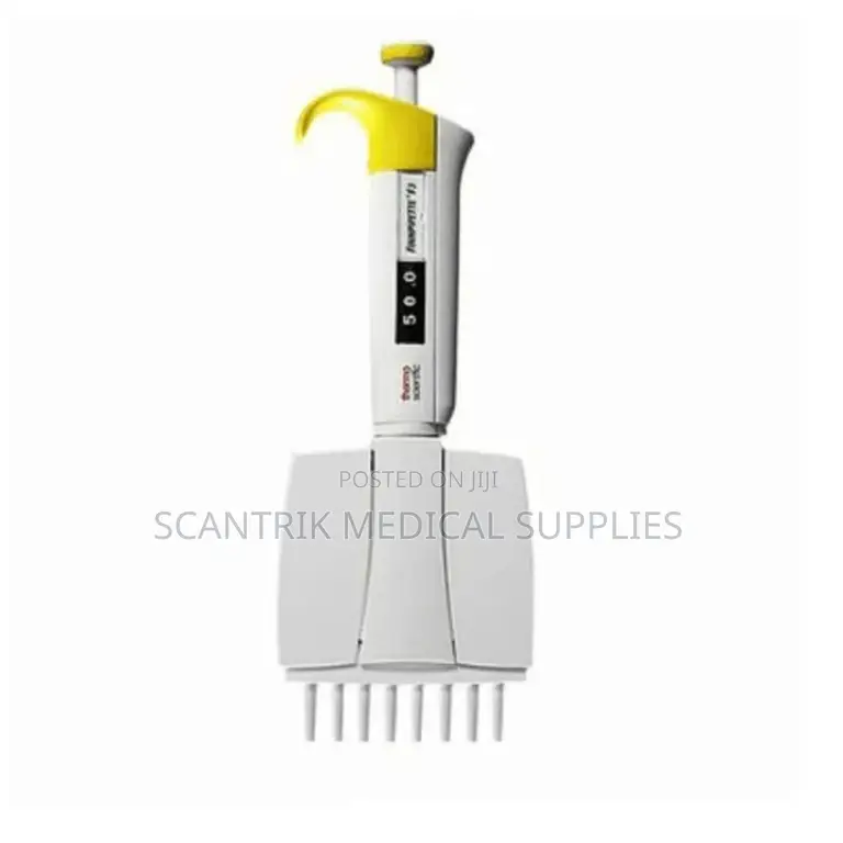 Durable 12-Channel Adjustable Micropipette for Laboratory Work