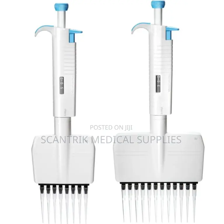 Durable 12-Channel Adjustable Micropipette for Scientific Laboratories