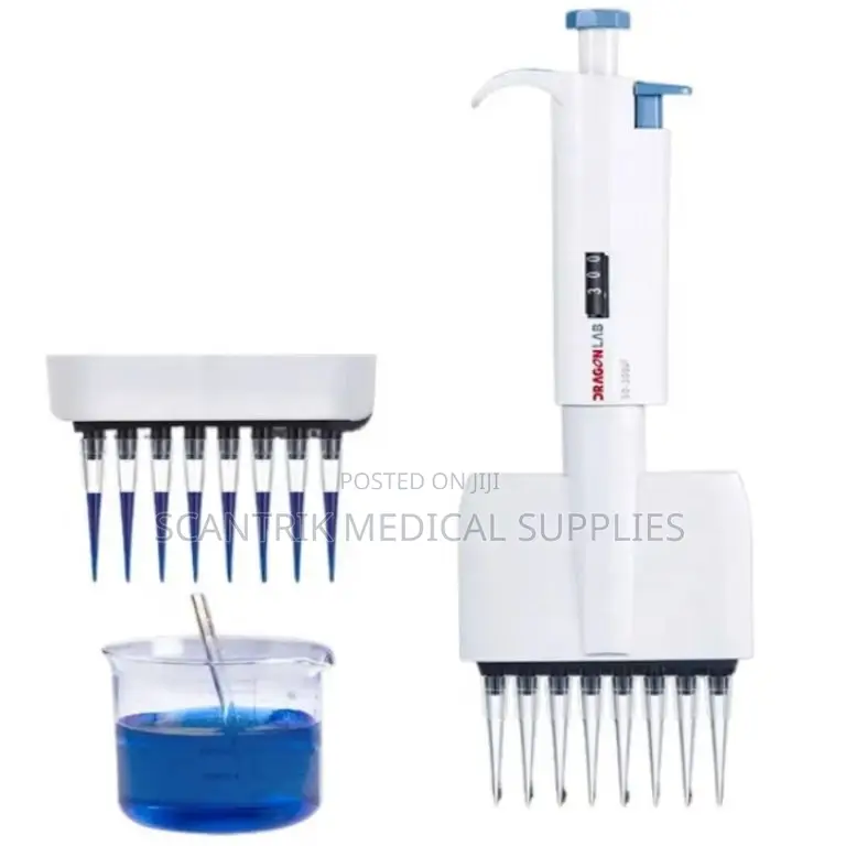 Precision 12-Channel Adjustable Micropipette for Laboratory Research