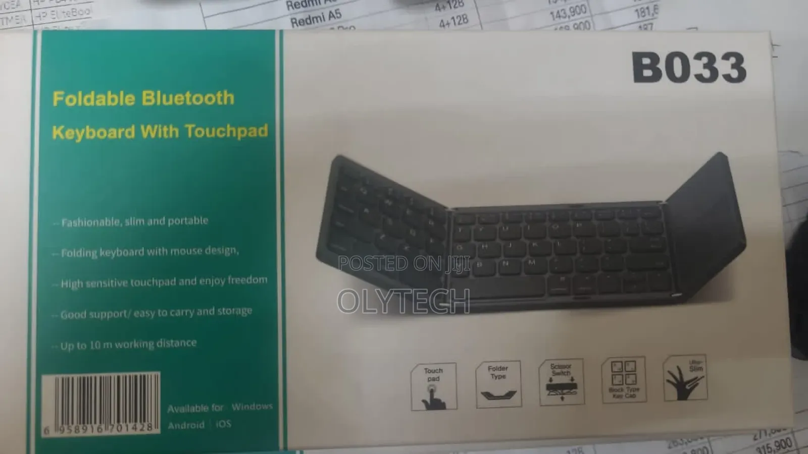 B033 Foldable Bluetooth Keyboard