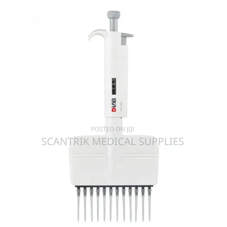 Reliable 12-Channel Adjustable Micropipette for Laboratory Efficiency