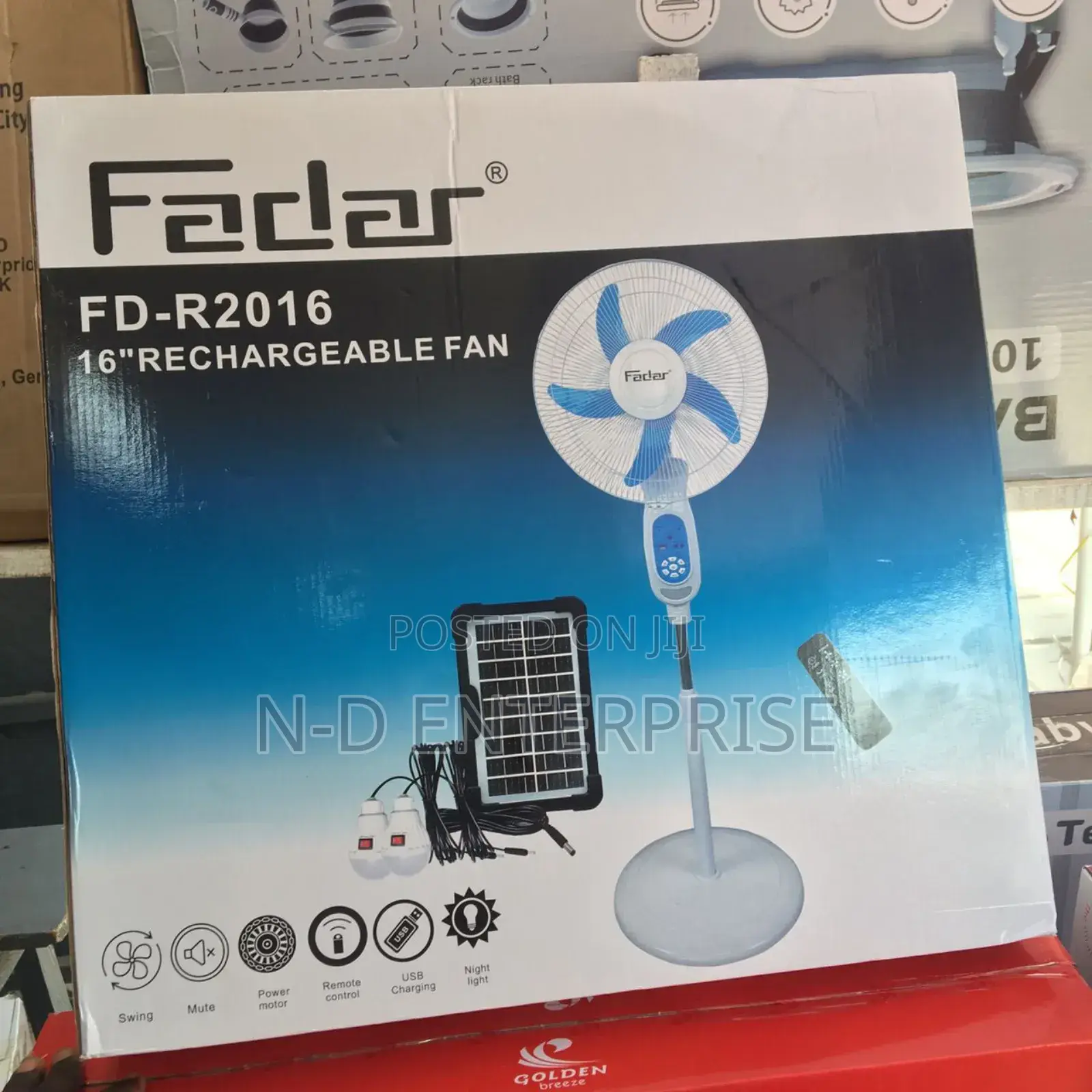 16 Inches Rechargeable Fan