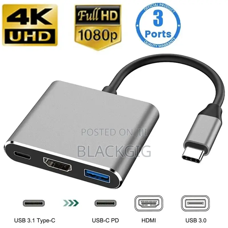 3in1 Typec Hdmi Usb Hub Docking Charging Laptop Phone Dock Station