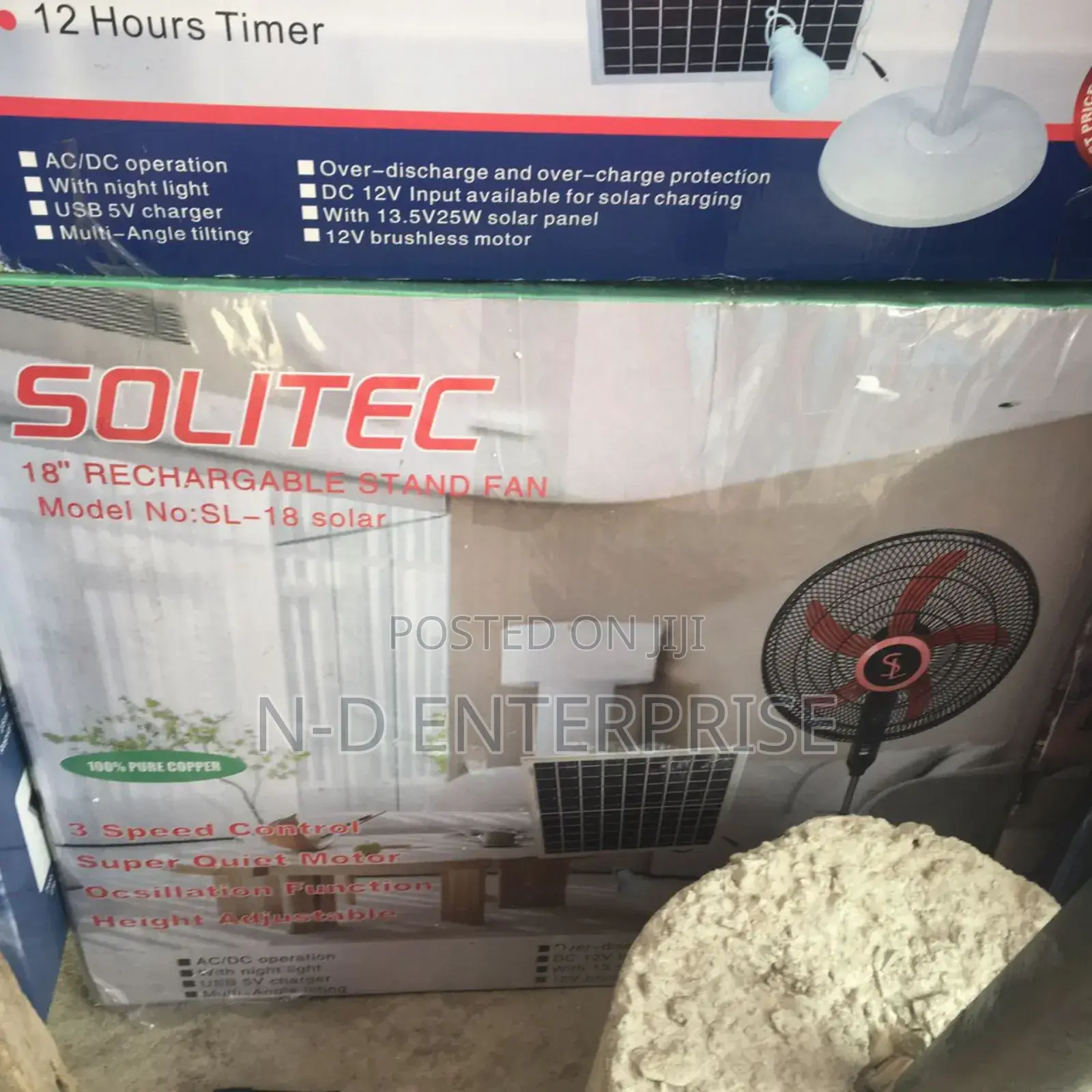 Standing Fan 18 Inches Rechargeable