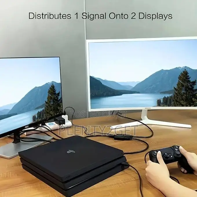 HDTV 2.0 Splitter: Dual Display Video Switcher for Hdtv, Dvd, Ps3
