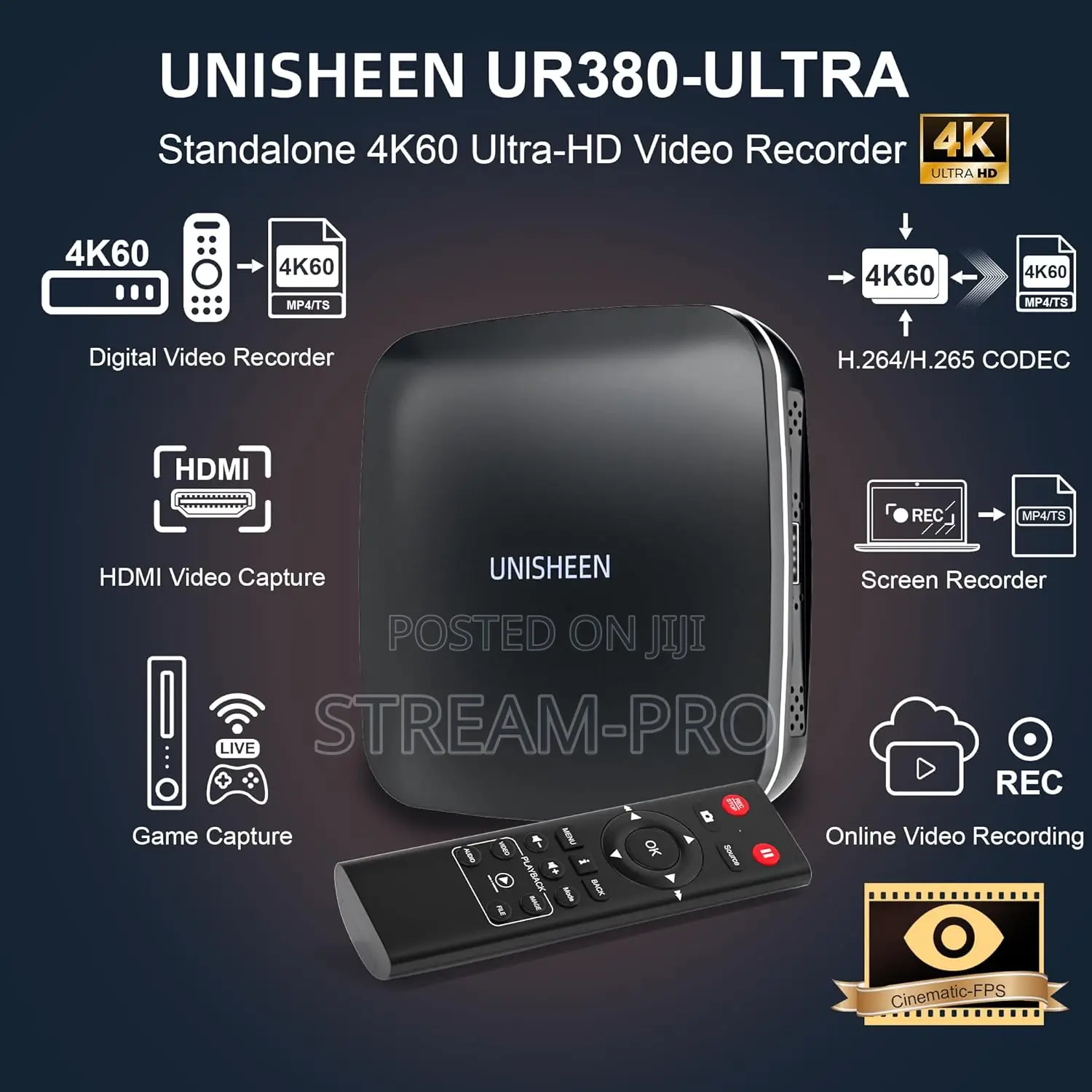Uc2600h 4k60 HDR Hdmi Video Capture Box Grabber 1080p240