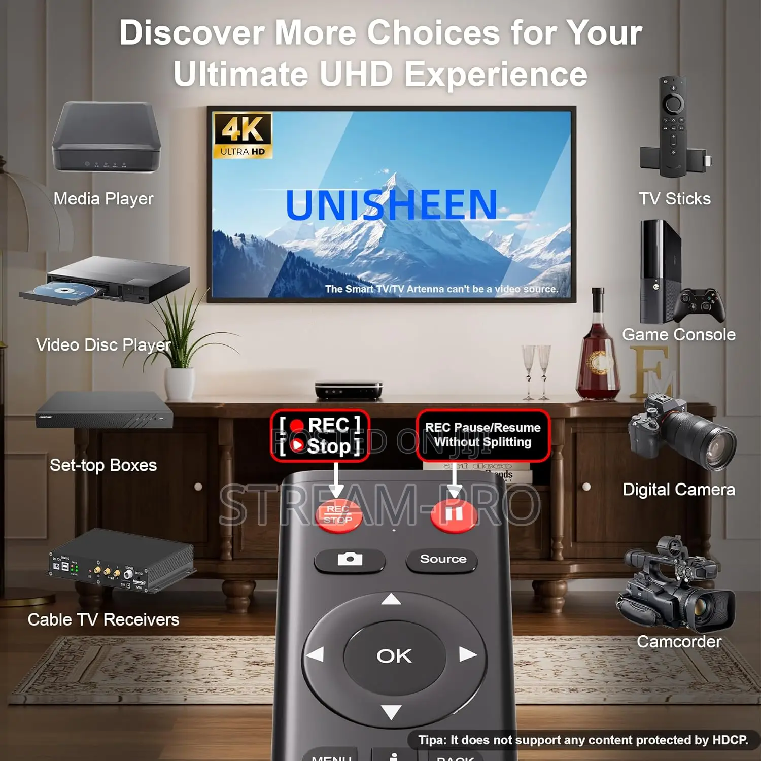 Uc2600h 4k60 HDR Hdmi Video Capture Box Grabber 1080p240