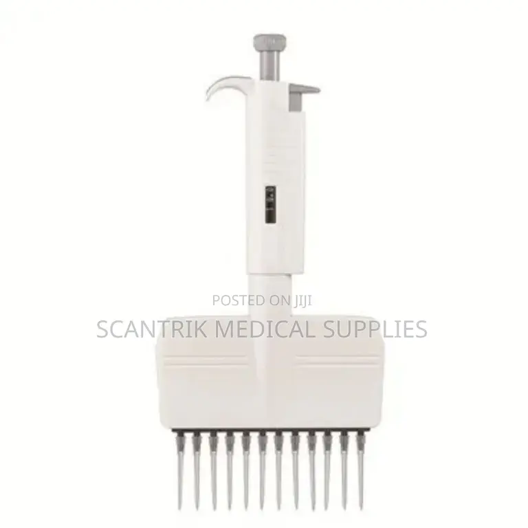 Reliable 12-Channel Adjustable Micropipette for Laboratory Application