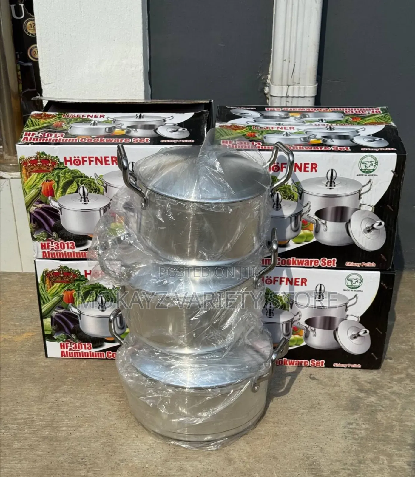 3pcs Hoffner Thickened Aluminium Cookware/Pot Set (Hf - 3013)