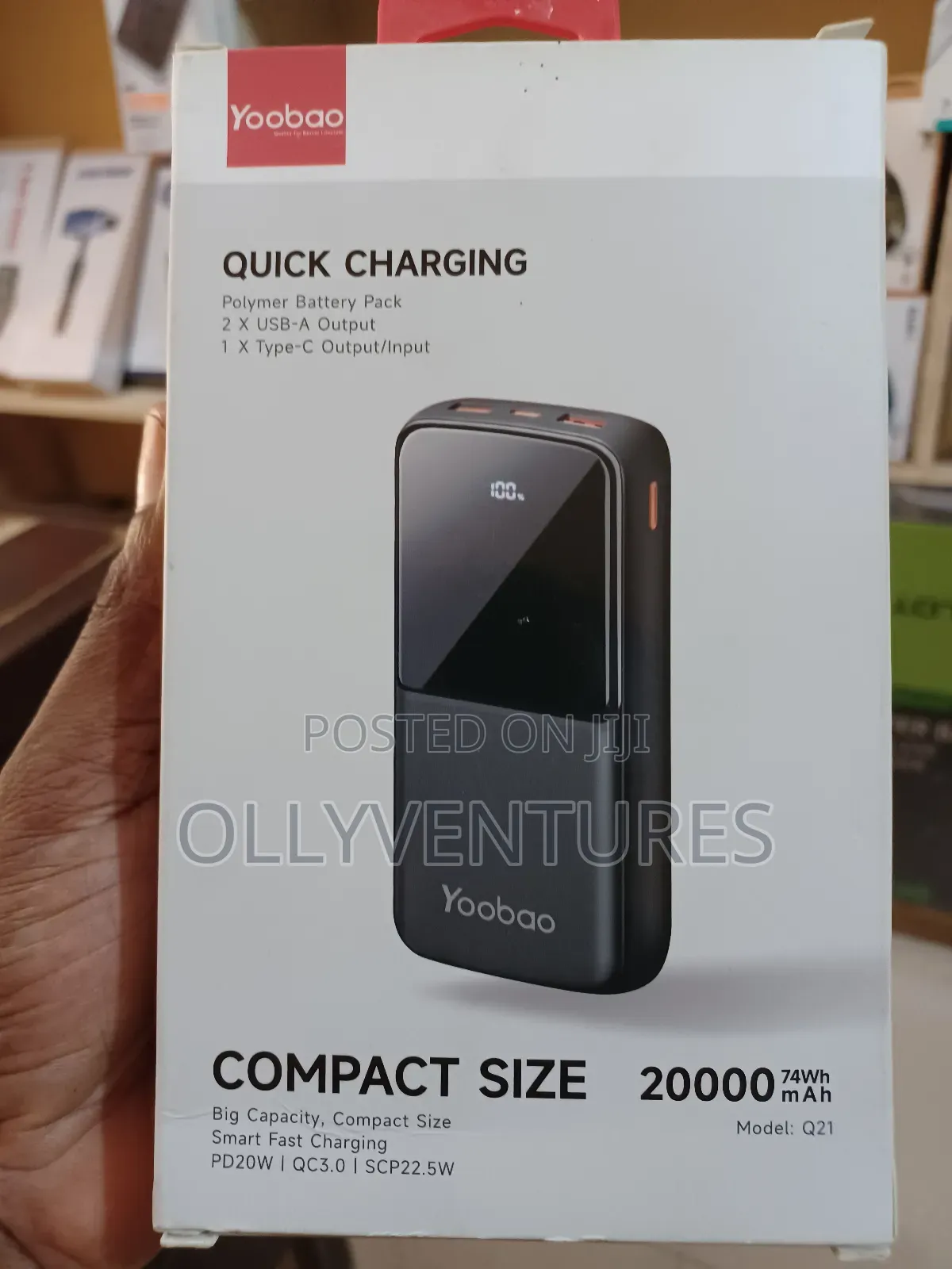 Yoobao Powerbank Compact Size Q21 20000mah