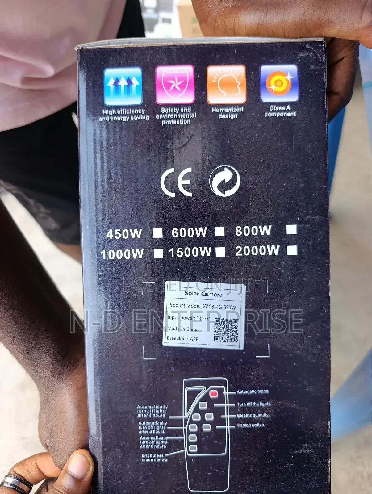 Camera Solar Light 650watt