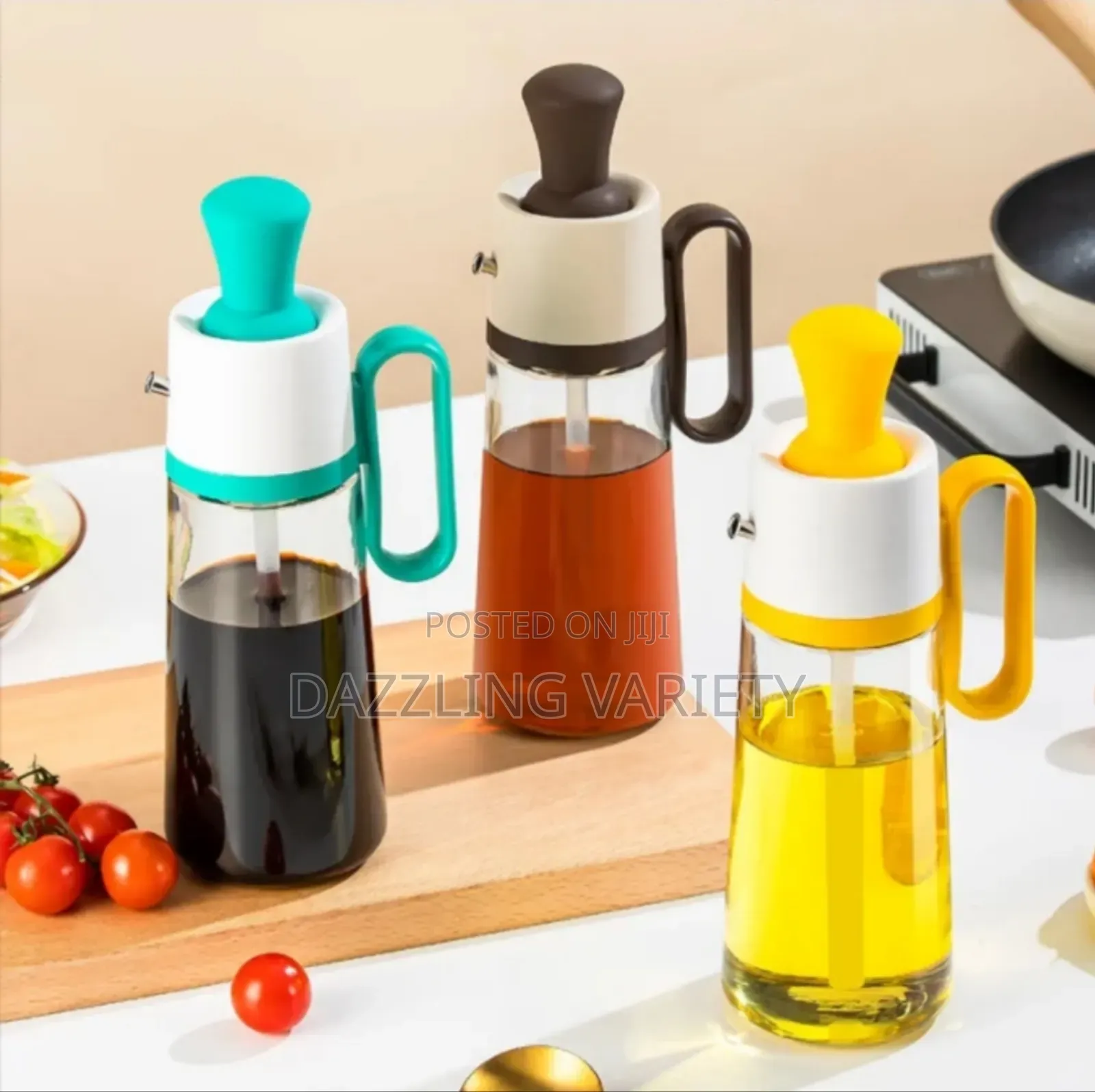 Big Size Kitchen Oil Dispenser Bottle With Silicone Brush Applicator