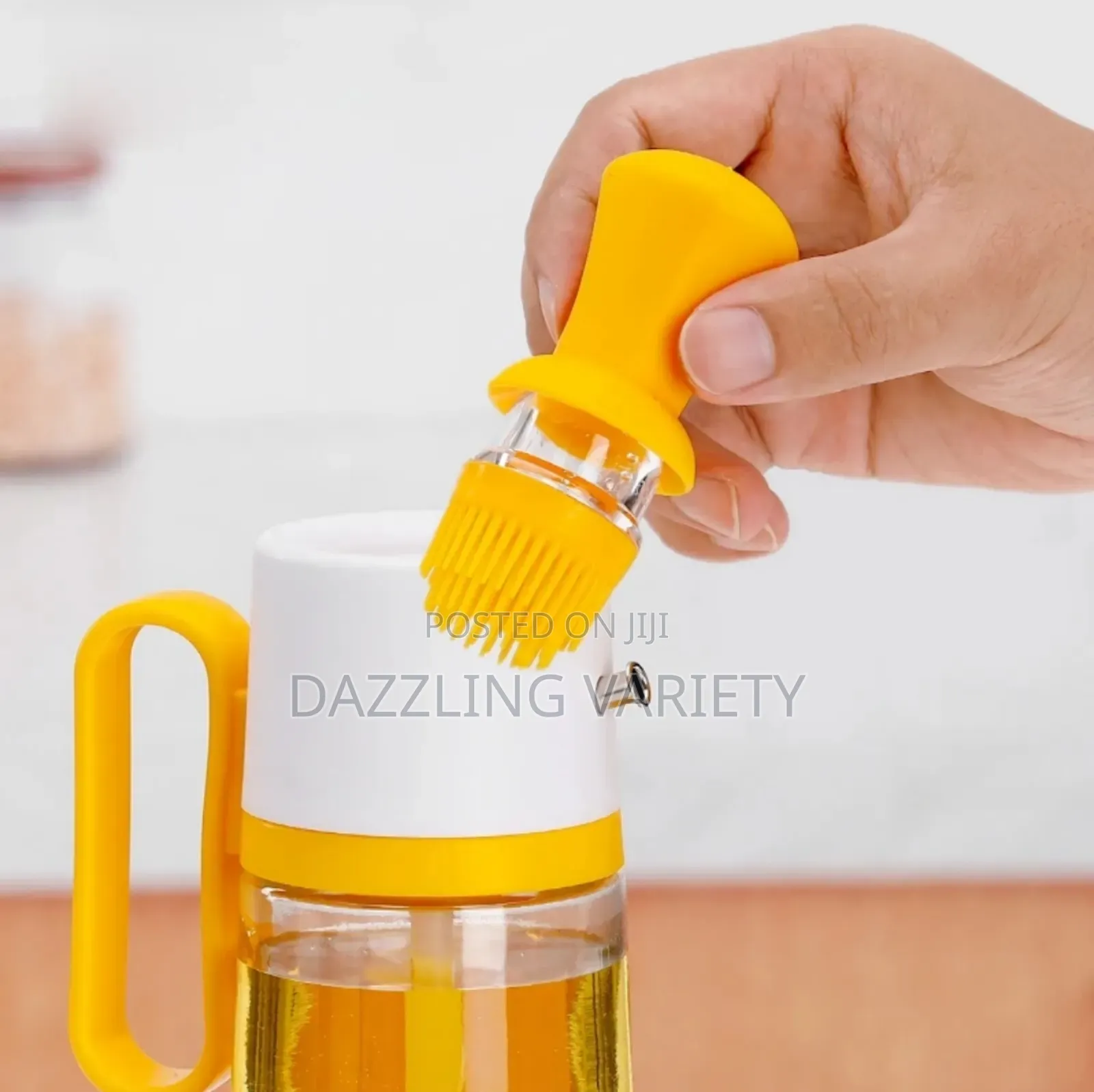 Big Size Kitchen Oil Dispenser Bottle With Silicone Brush Applicator