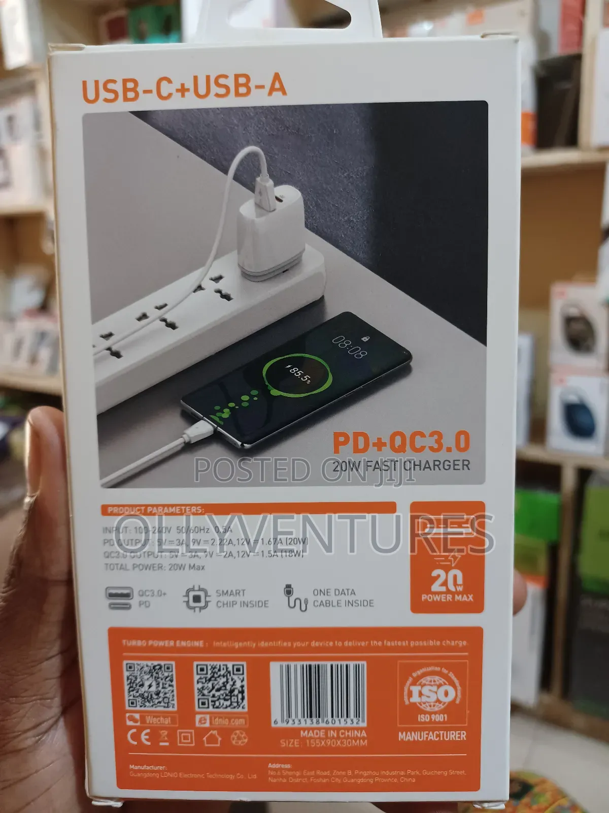 Ldnio Super Fast Charger 20w Pd+Qc3.0