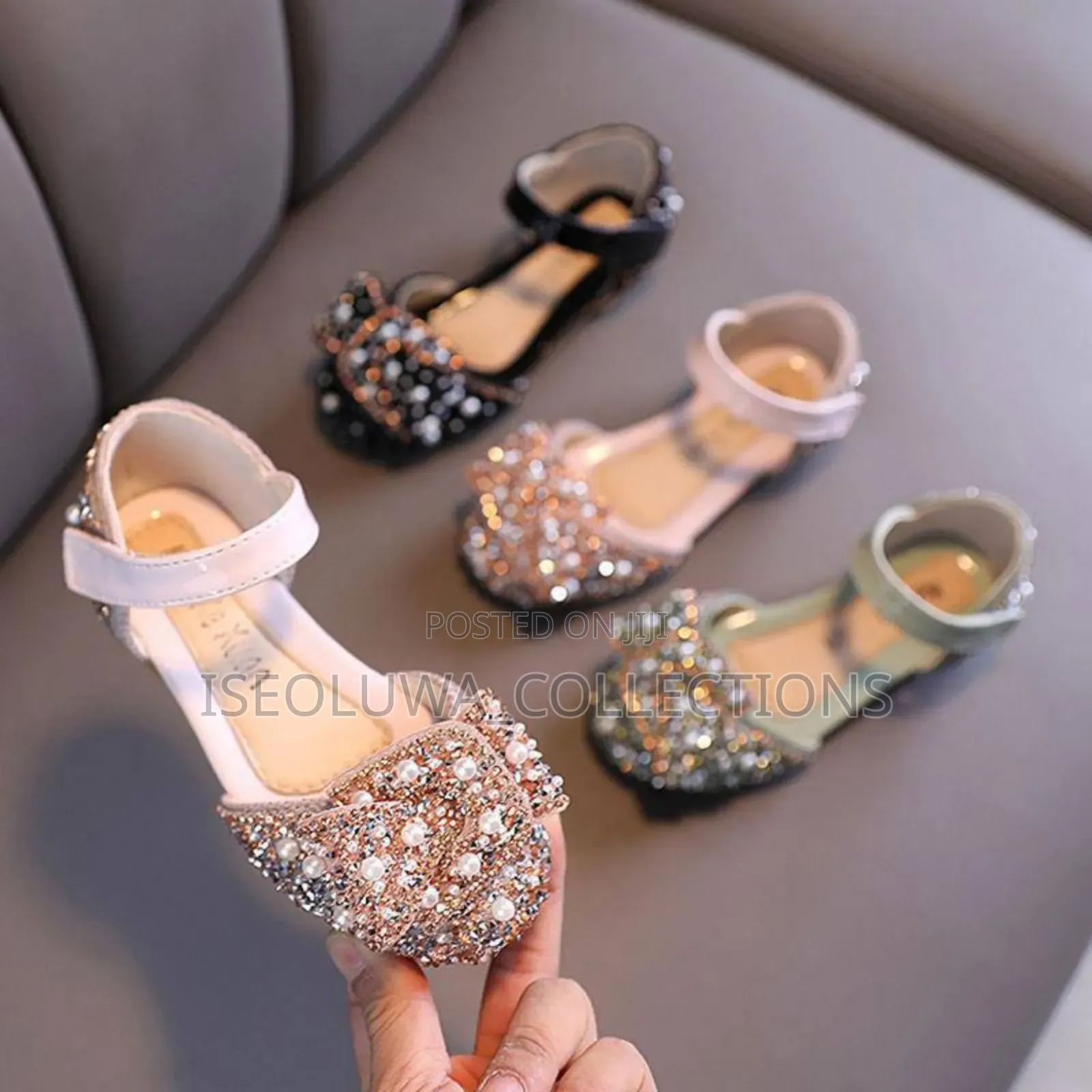 Luxury Glitter Bow Girls' Flats – Elegant Princess Party Shoes