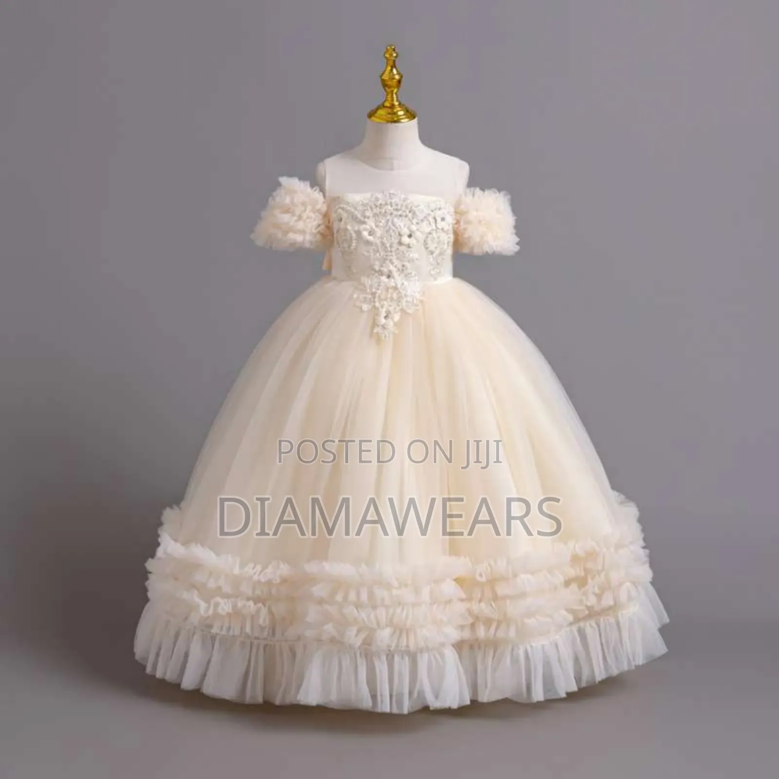 Cream Princess Unique Full Ball Gown Champagne