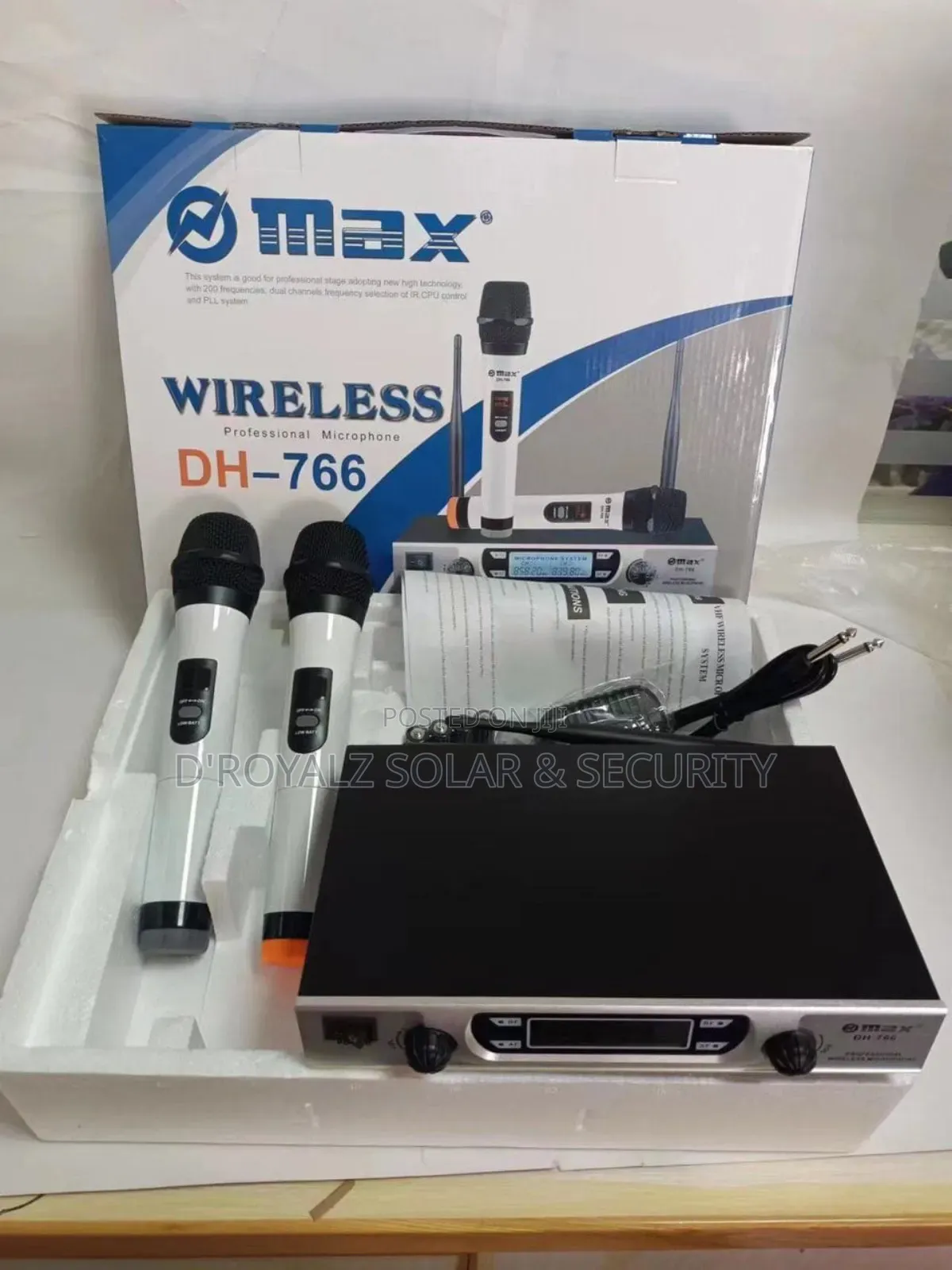 Max Dh-769 Professional Wireless Microphone – Dual Handheld Set