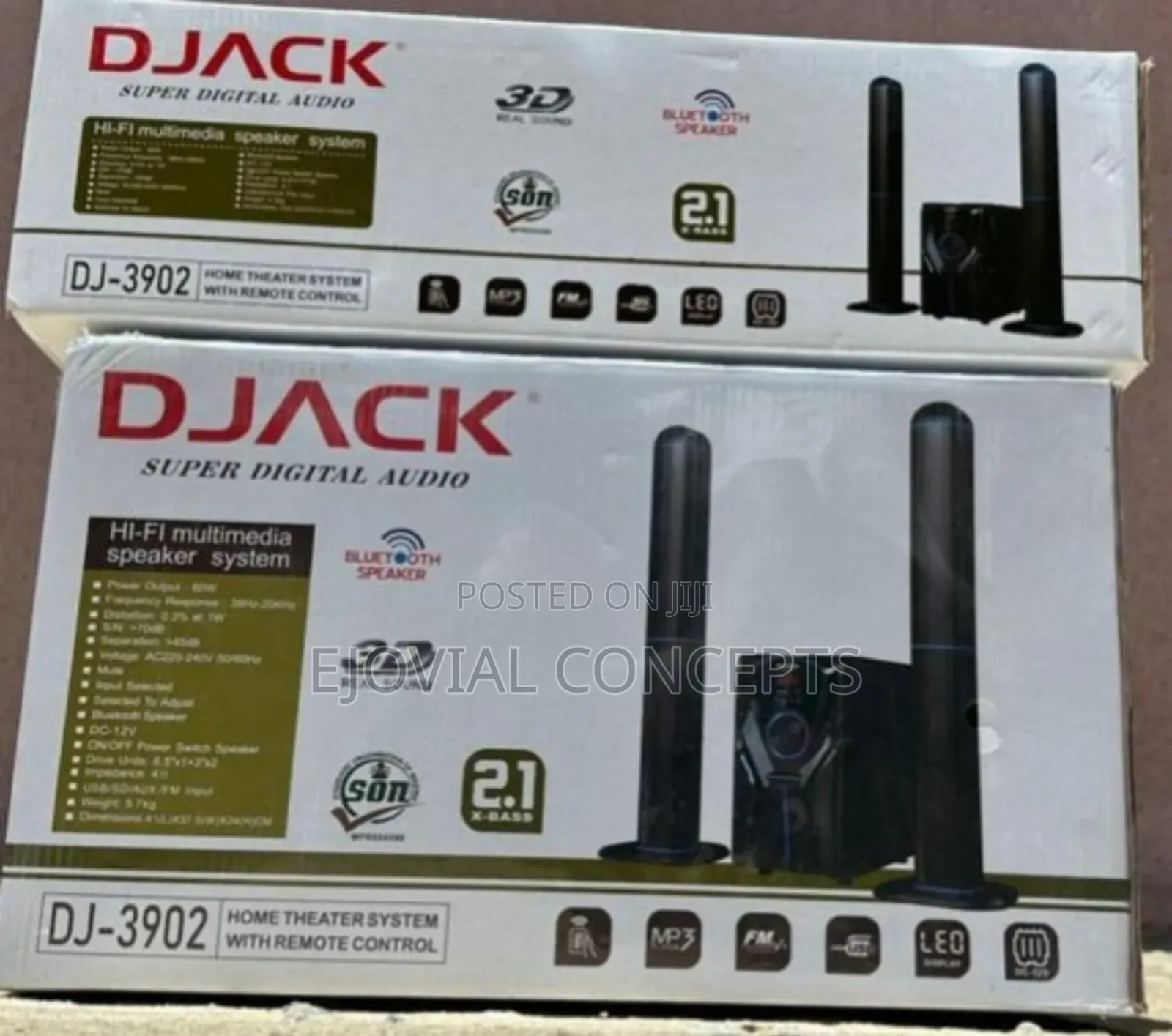 Djack Dj-3902 Hi-Fi 2.1 Channel Home Theater System