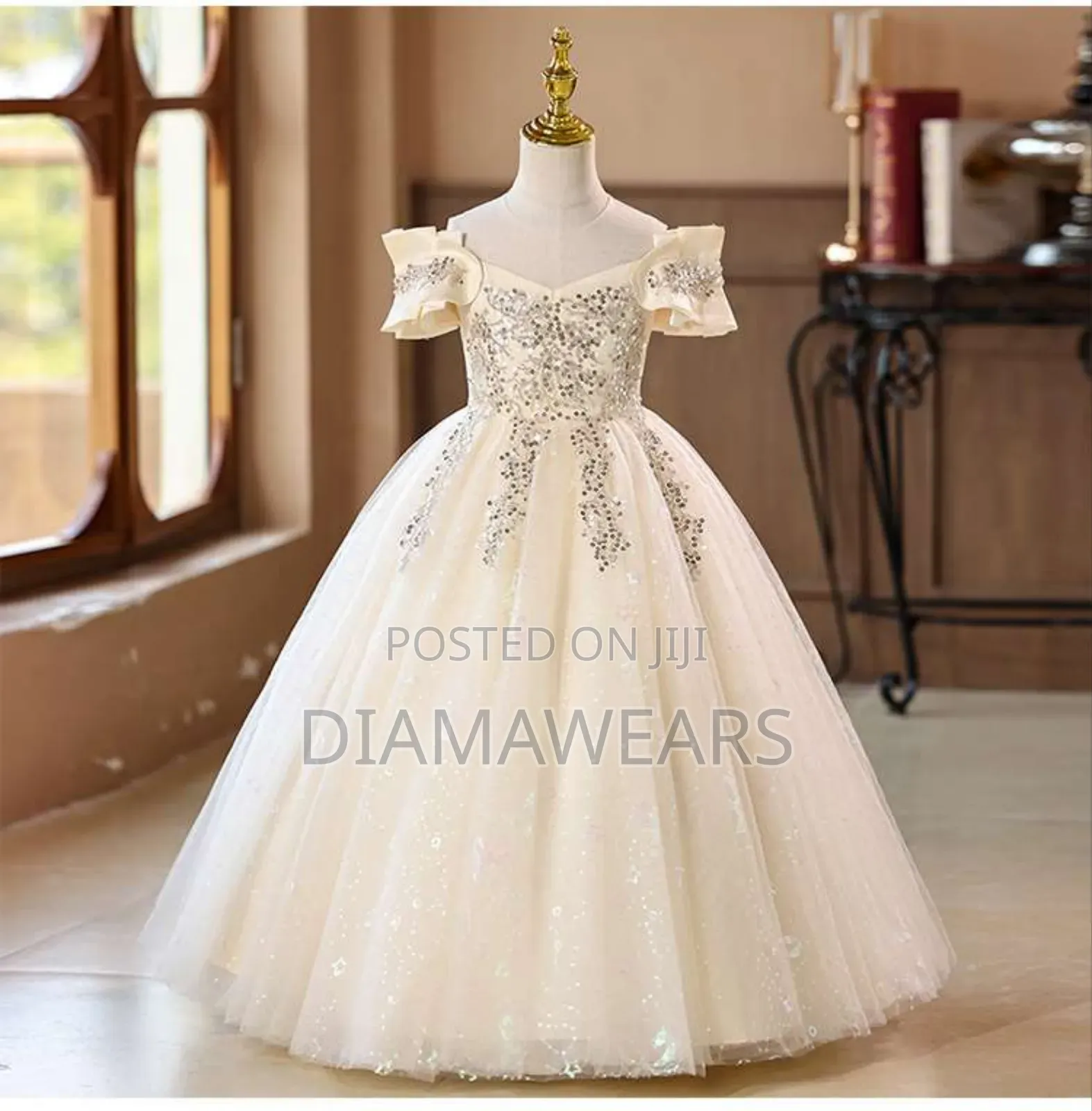 Pink Blue Princess Birthday Full Ball Gown