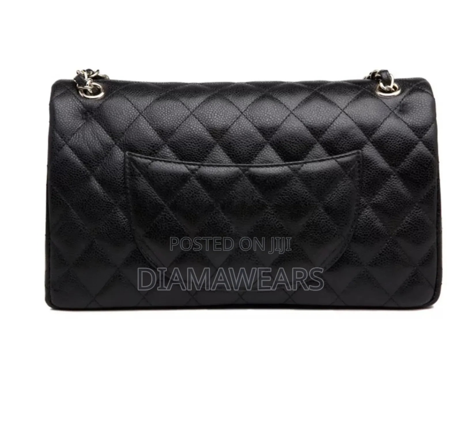 Black Large Channel Shoulder Chain Hand Bag