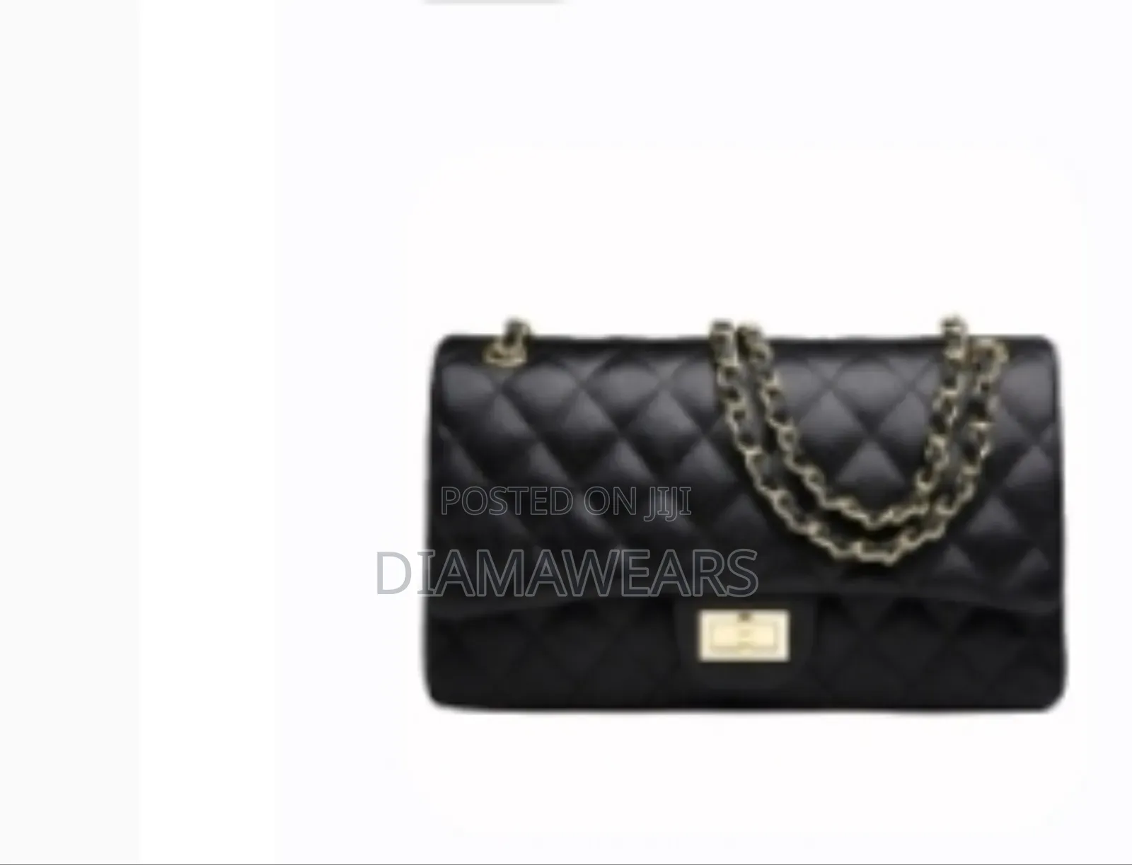 Black Large Channel Shoulder Chain Hand Bag