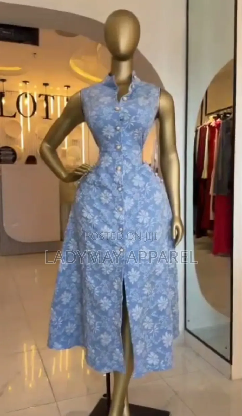 Light Blue Embroided Fashion Turkey Dress. Multiple Styling.