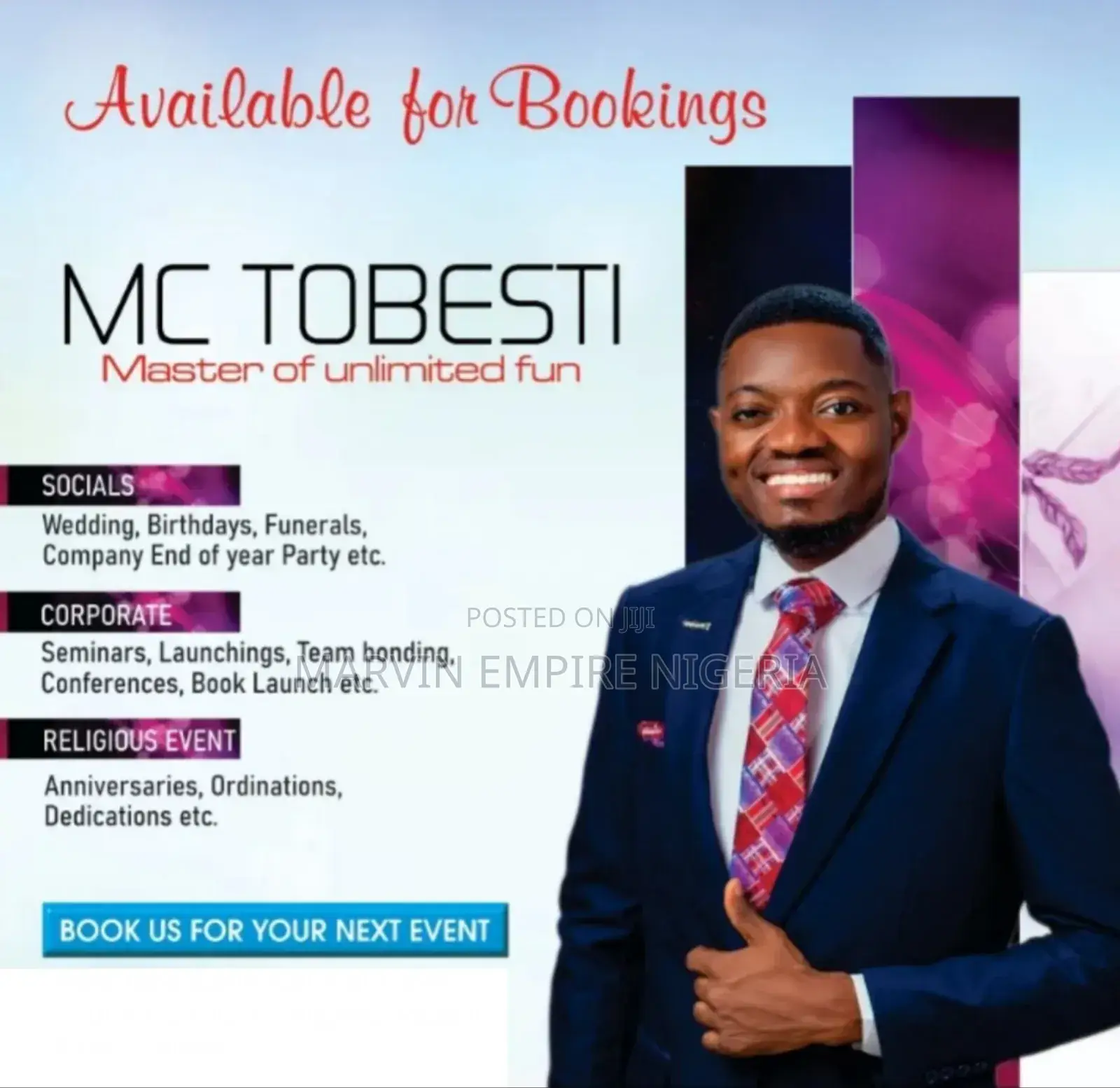 Book a Dynamic Mc for Your Weddings, Parties Corporate Events_ a Pro