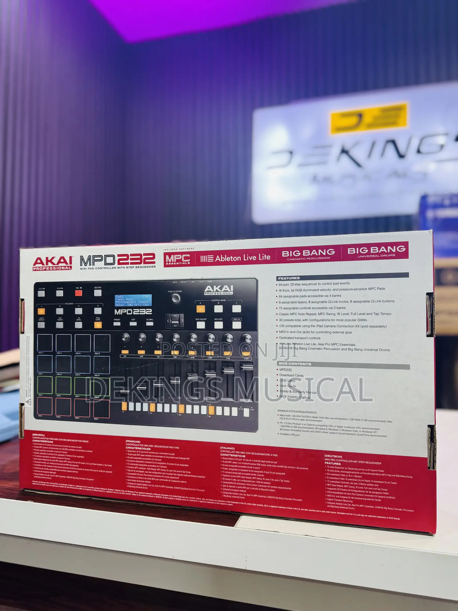 Akai Professional Mpd232 Midi Drum Pad Controller With Faders.