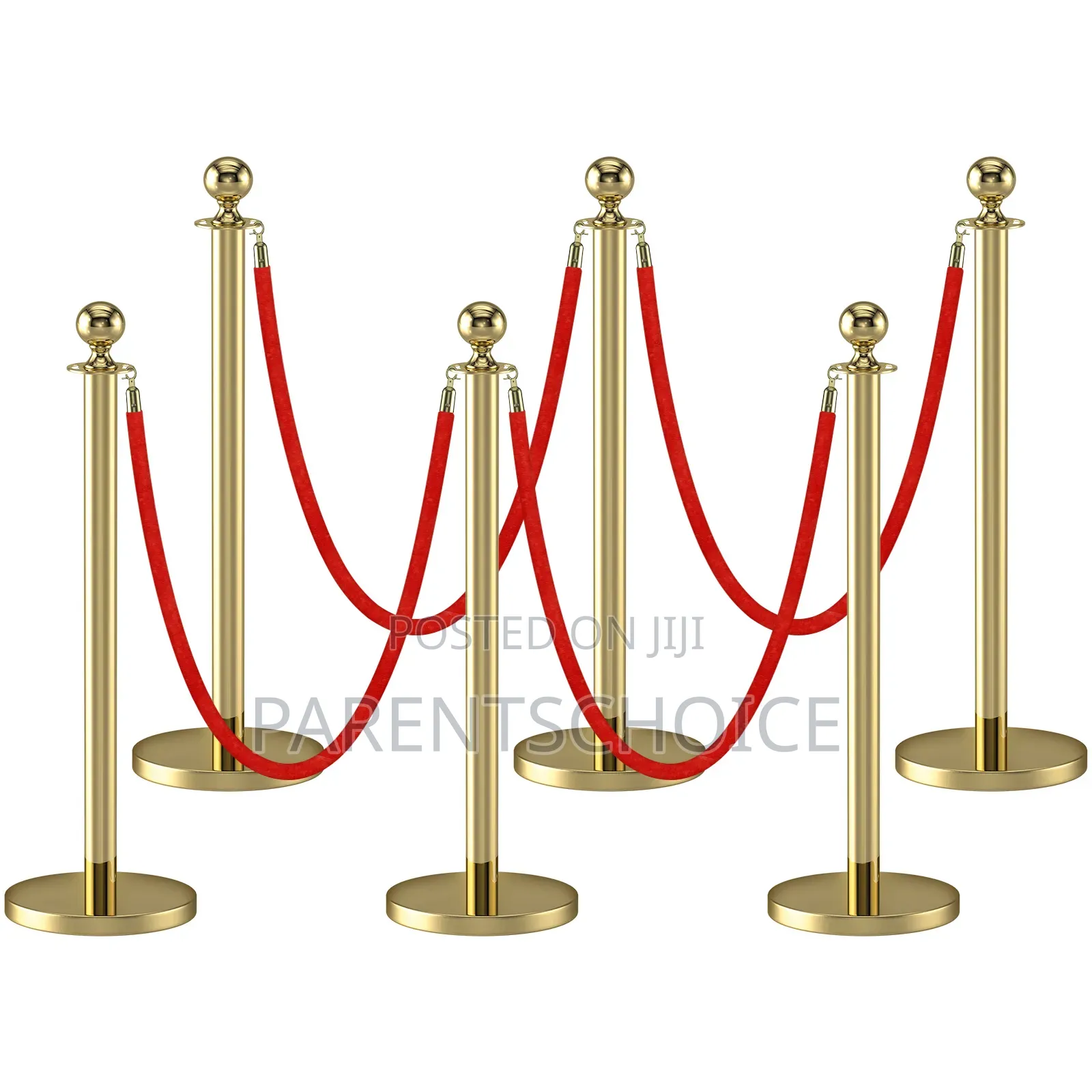 Rope Divider, 1.5m Red Twisted Hemp Rope Barrier