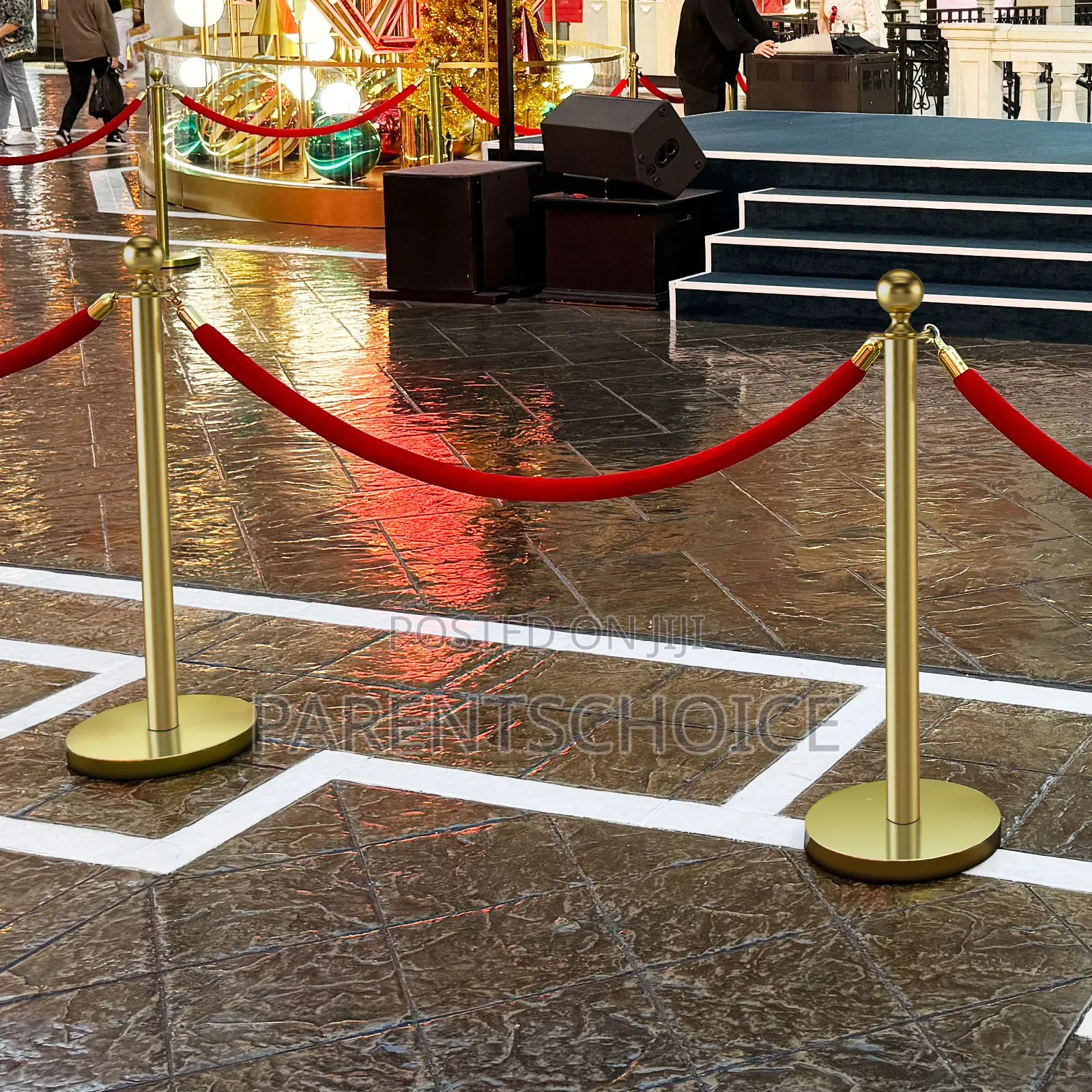 Rope Divider, 1.5m Red Twisted Hemp Rope Barrier